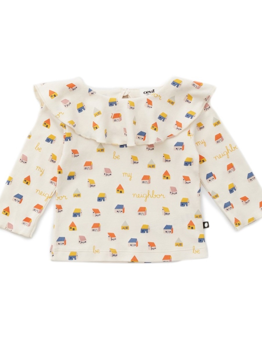 Oeuf Ruffle Collar Tee | Be My Neighbor